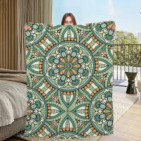 Manta De Plush Suave Y Cálida De Cuatro Estaciones Estilo Mandala Para Sofa Sala De Estar Dormitorio Oficina Viaje Regalo - details 11