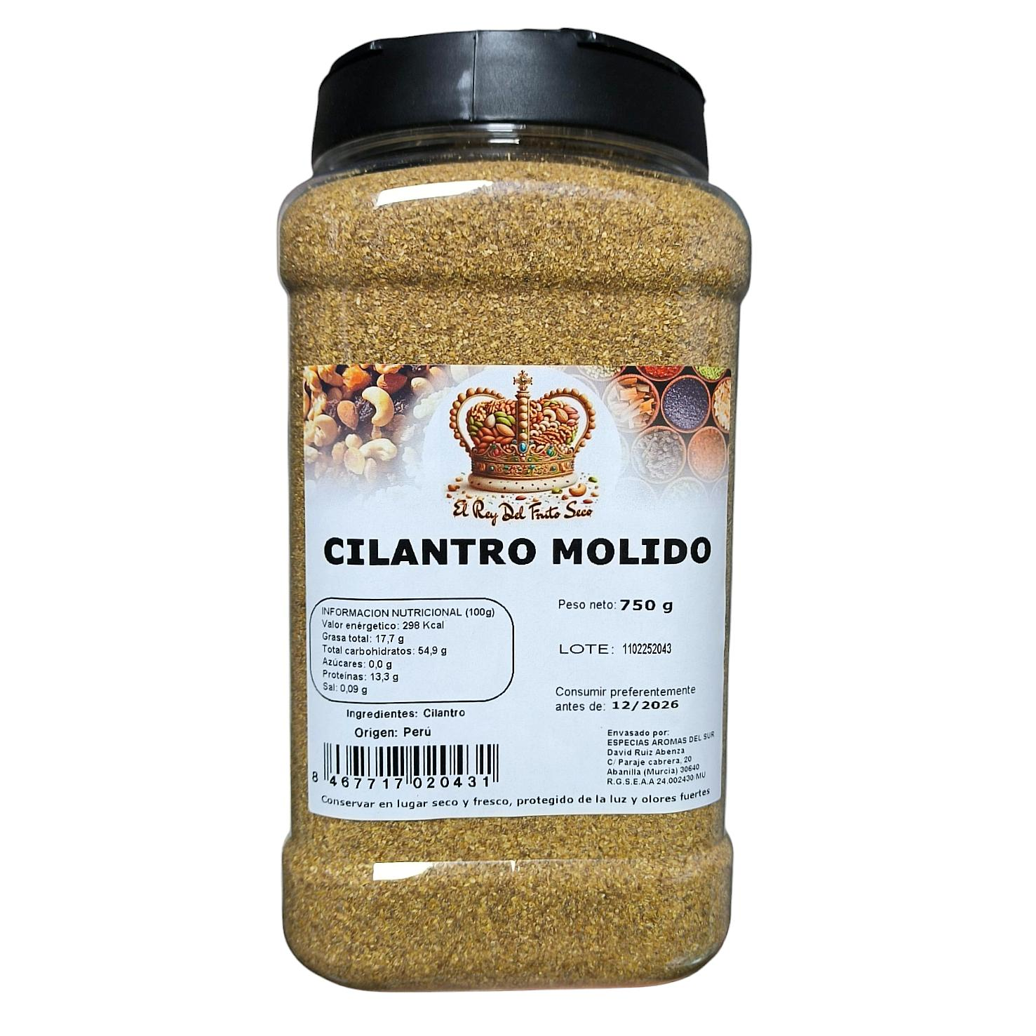 Cilantro Molido 750 gr - Delicioso y Fresco Condimento para tus Platos - El Rey del Fruto Seco