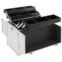 AREBOS Maletin Profesional de Maquillaje Tocador Portatil Neceser Plata - Uso Versátil - details 13
