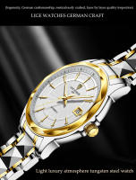 Reloj Mecánico LIGE Para Hombre Lujo Acero Inoxidable Resistente Al Agua Con Caja Reloj De Pulsera Automático Casual De Moda - details 12