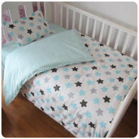 Juego de ropa de cama sin revolver para Bebe, cuna para Niño Pequeño, ropa de Cama para Bebe recién nasido, Funda nórdica de 3 piezas, Funda de almohada,ropa de Cama de dibujos animados para recién nacido, - details 10