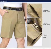 Shorts De Algodón 100% Para Hombre De Longitud Media Marca Clásica Ropa Cómoda Shorts De Playa Pantalones Cortos Rectos Cierre De Cremallera - details 6