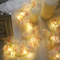 Arbusto De Sake Artificial Con Cadena De Luces Decoración De Boda Y Fiesta Vino De Cerezo De Seda Para Jardín Puerta Y Habitación - details 7