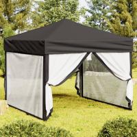 vidaXL Carpa para Fiestas Plegable con Paredes 3x3 m Cenador Color Antracita,  Taupé,  Azul y mas - details 0