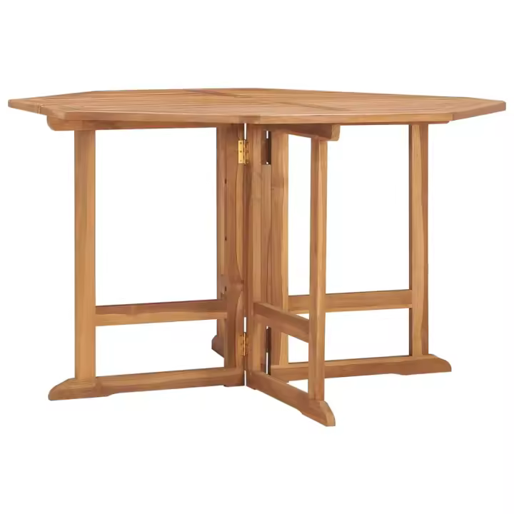 Mesa de Comedor de Jardín plegable Teca maciza 110x110x75 cm - 1