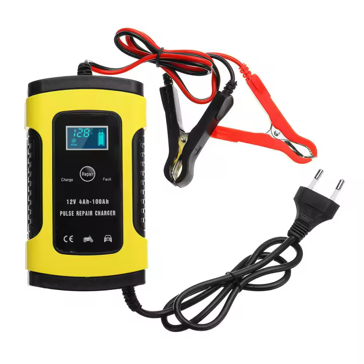 Cargador De Batería Automático 12V 6A Con Pantalla LCD Para Coches Camiones Y Motocicletas Adaptador 110V 220V a 12V - 1