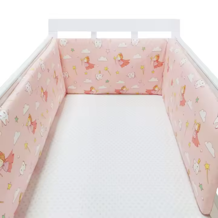 Parachoques de Algodón Gruesto para Cuna de Bebe, protector de cuna de una Pieza, cojines, decoración de Cama para habitación de recien nacidos,Parachoques para Cama de Bebe, pieza de Protección - 1