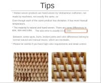Cesta De Almacenamiento Hecha a Mano En Rattan Material Tejido Estilo Retro Para Frutas Y Agua Decorativa Cesta De Bambú Para El Hogar - details 2