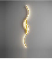 Lámpara De Pared LED Moderna Para Dormitorio Y Sala De Estar Luz De Noche Dorada Con Fuente De Luz LED Decoración Para Hogar Y Sofa - details 27