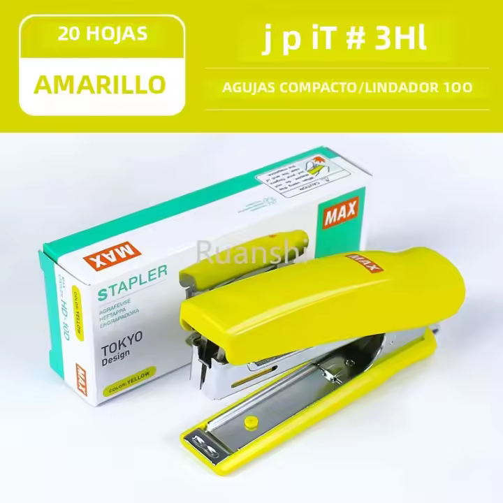 Clavadora MAX Máquina De Orden 10 Hojas Suministros De Oficina Mini Clavadora Kawaii HD-10D Encuadernación Doméstica Pequeña - 1