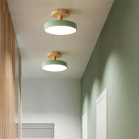 Lámpara De Techo LED En Madera Creativa Para Dormitorio Sala De Estar Pasillo Restaurante Iluminación Decorativa AC220V Instalación Fija - details 8
