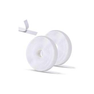 CSPARKV - Paquete de 2 cintas adhesivas blancas de 5 m x 2 cm, velcro autoadhesivo de doble cara, autoadhesivas, resistentes, aptas para marcos de fotos, ventanas, mosquiteras y bricolaje.
