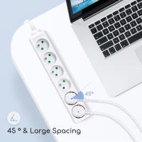 Aigostar Regleta alargador de 6 enchufes 16A 2P + E con cable de 1.5/3/5 metros e. Color Blanco - details 3