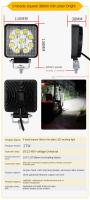 Farol De Trabajo Impermeable 4 Pulgadas Con 9 Bolas De LED Para Pala Elevadora Luz De Escenario Modificada Antivibración 12-60V - details 9