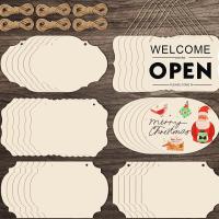 Cartel De Madera Blanca Para Pintar O Escritura DIY Rectangular Pendente De Boda Sin Terminar Estilo Pastoral Material De Madera - details 0