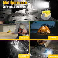 Lámpara Portátil LED Para Batería Dewalt Milwaukee 18V 20V Luz De Trabajo Exterior Sin Cable Herramienta De Emergencia Para Pesca - details 3