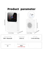 Campana De Puerta Con Visión Nocturna HD Y Seguridad Inteligente WiFi Baja Potencia Intercomunicador Recargable 1 Clic Para El Hogar - details 12