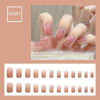 Uñas artificiales de cristal brillante desnudo de cobertura completa, accesorios de manicura DIY, prensa cuadrada - details 6