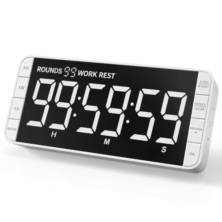 Temporizador Digital De Pantalla Grande Con Función De Tomate Y Cronómetro De Cuenta Atrás Ultra Larga Recordatorio De Escritorio LED Para Cocina - 1