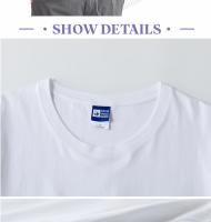 Camiseta De Algodón 100% Para Hombre Y Mujer Con Cuello Redondo Y Mangas Cortas Color Sólido Versátil Para Todo El Año - details 4