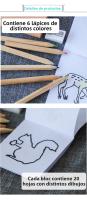 Pack de 12 a 42 unidades de Set infantil para colorear, Set con bloc de dibujo con animales para colorar, 6 lápices de colores y sacapuntas, Regalos para niños, Detalles comunión, Recuerdo boda bautizo, Regalantes.com - details 1