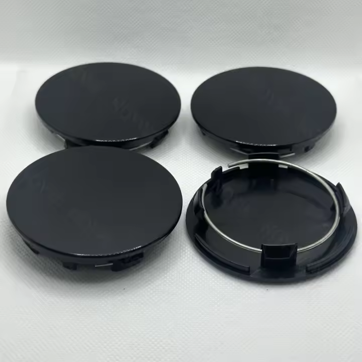 Juego De 4 Cubiertas De Eje Para Ruedas De Coche 70mm Negro Y Plateado ABS Protección Contra Polvo Accesorios De Modificación De Coche - 1