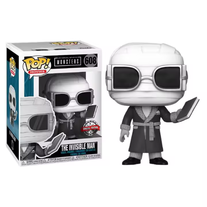Funko Pop! Universal Monsters - El Hombre Invisible Exclusivo, 46856, Nº608 - 1