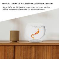 Acuario Transparente Para Peces Goldfish Juego De Micro Paisaje Botella Vaso Cuenco Redondo De Vidrio Decoración De Escritorio - details 5