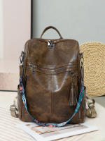 Nueva mochila multifuncional de cuero suave para mujer, estilo retro informal, sencilla y versátil, mochila de PU de gran capacidad - details 4