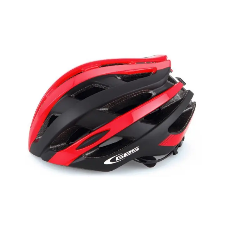 casco ciclismo ges icon negro-rojo talla M 54-58CM Regulacion trasera - 1