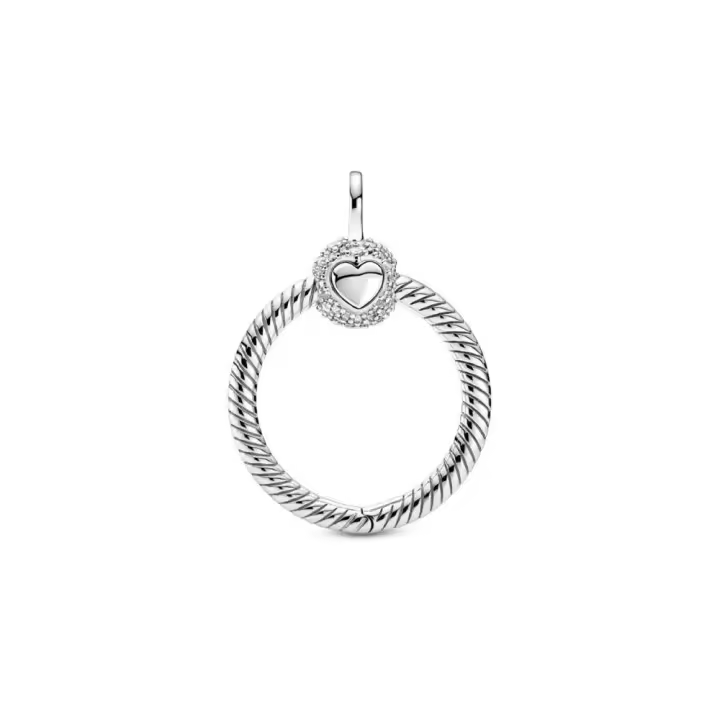 Colgante O Pandora Moments en plata de ley  en Pavé 399097C01 PANDORA Raíz Joyas de Plata Joyas Pandora MUJER inicio Charm Pandora Mujer Pandora Original - 1