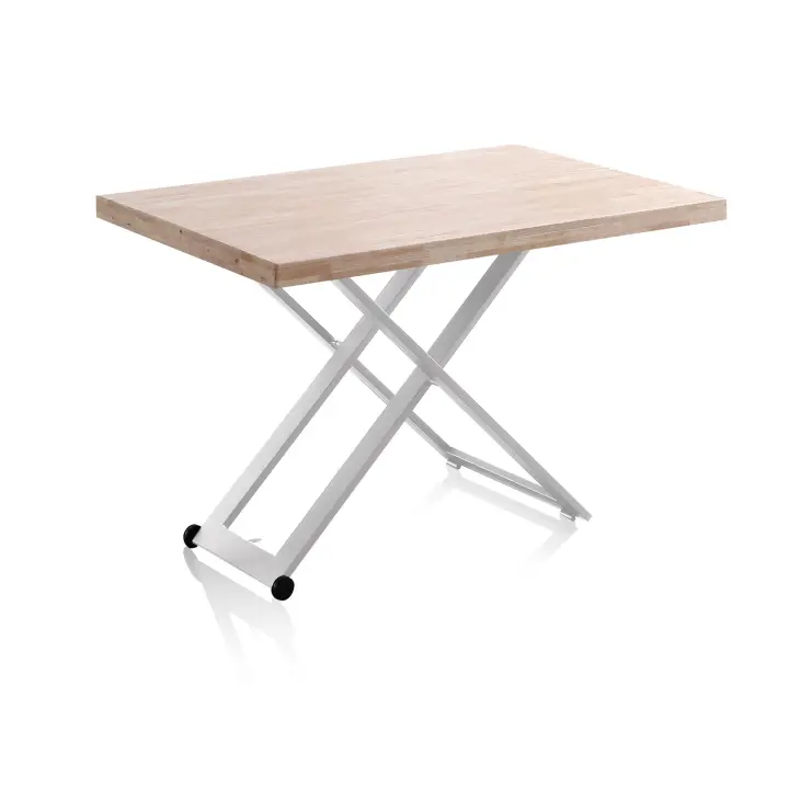 Duehome Mesa de Centro Elevable Lada - Diseño Nórdico con Toque Industrial - 1