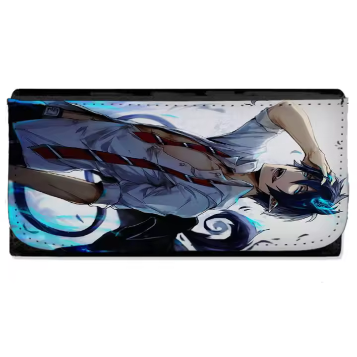 MERCHANDMANIA Billetera Billetero serie anime ao no exorcist rin okumura mujer señora negro monedero - 1