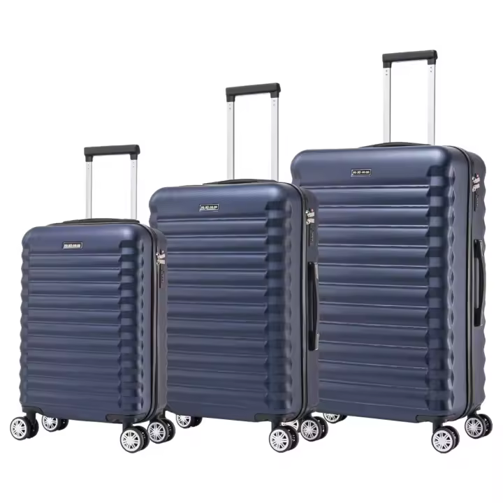 Conjunto VIE elegante: carcasa de ABS liviana, cerradura digital, 4 360 °   ruedas giratorias, juego de manijas telescópicas de aluminio equipaje sin rieles - 1