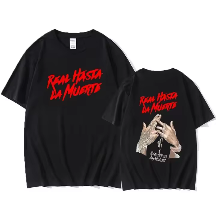 Camiseta Gráfica Hip Hop Para Hombres Y Mujeres Algodón Oversize Estilo Raper Cool Camiseta Corta De Moda Para Calle - 1