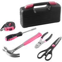 Kit De Herramientas Domésticas 39Pcs Con Estuche De Almacenamiento Rosa Durable Conjunto De Herramientas Manuales Multipropósito Herramienta De Martillo Y Destornillador - details 4