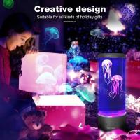 Lámpara De Medusa Joven 7 Colores LED Cambio De Color Para Decoración De Mesa De Dormitorio Luz Nocturna Del Océano Regalo De Cumpleaños Para Niños - details 15