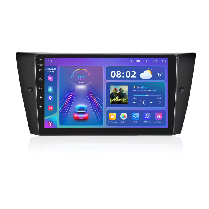 Podofo Radio de coche Android 2 Din para BMW E90 E92 E93 2005 2006 2007 2010 2011 2012 Carplay 8+128GB AI Voice WIFI+4G DSP GPS Navegación Multimedia Reproductor de Video - 1