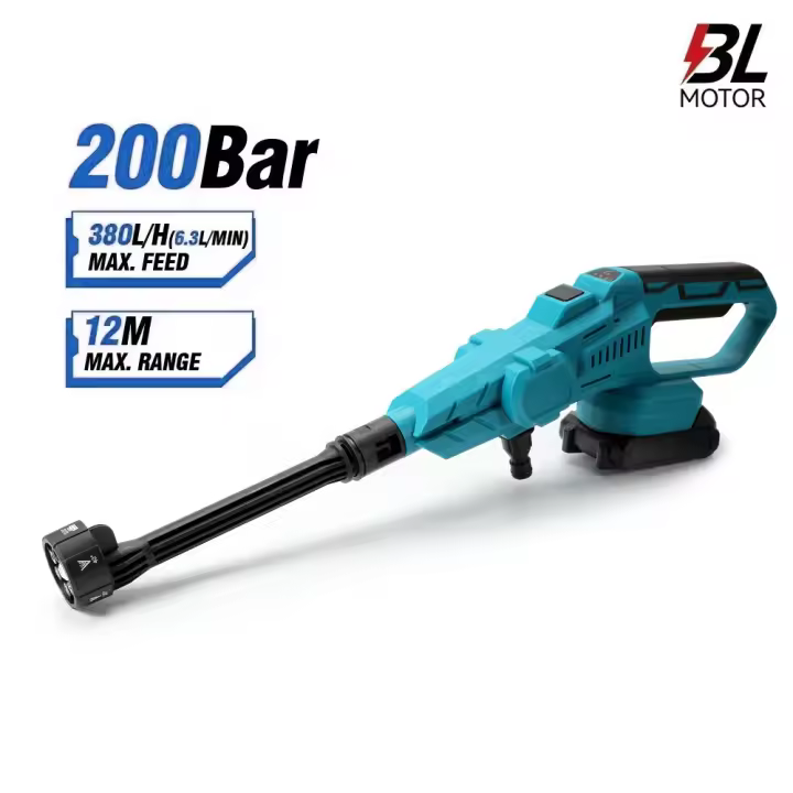 Pistola de agua eléctrica sin escobillas para lavado de coches, herramienta de riego de jardín para batería Makita de 18V, 3500W, 200Bar, 6,3l/min Pistola de lavado de coches - 1