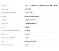 AH LCG: Los devoradores de sueños expansión campaña Fantasy Flight Games - details 0