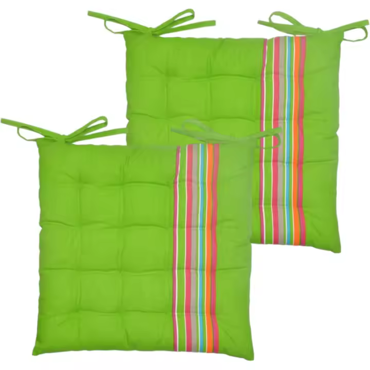COSHANO Cojines Acolchados para sillas de Cocina, cojin para terraza, jardín, Comedor. Tamaño 40 x 40 x 5cm (Verde 2 Pzas) - 1