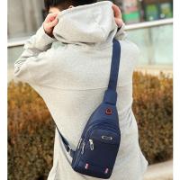 Bolsa de mensajero de un hombre Bolsa de pecho Unisex Lienzo Ocio - details 1