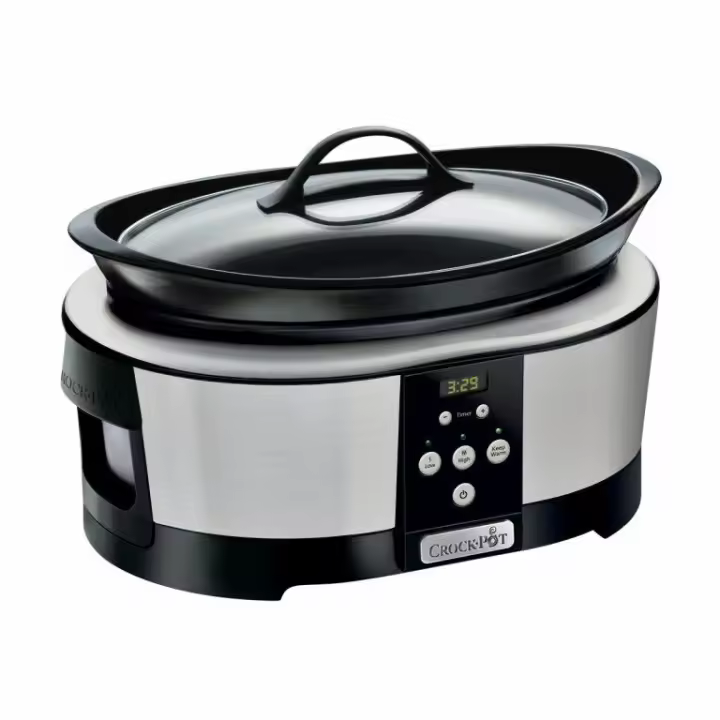 Crock-Pot Crockpot Olla Cocción Lenta 5,7 L SCCPBPP605 con Temporizador Digital y Función Auto Keep Warm - 1