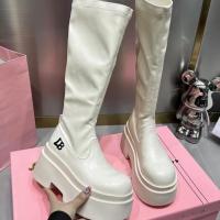 Botas De Mujer Elegantes Y Modernas De Otoño/Invierno Con Punta Redonda Y Tacón Cuadrado Suelo Grueso Retro Botas De Caballero Temporada Primavera/Automnada Alta Hasta La Rodilla Material PU Y Microfibra - details 5