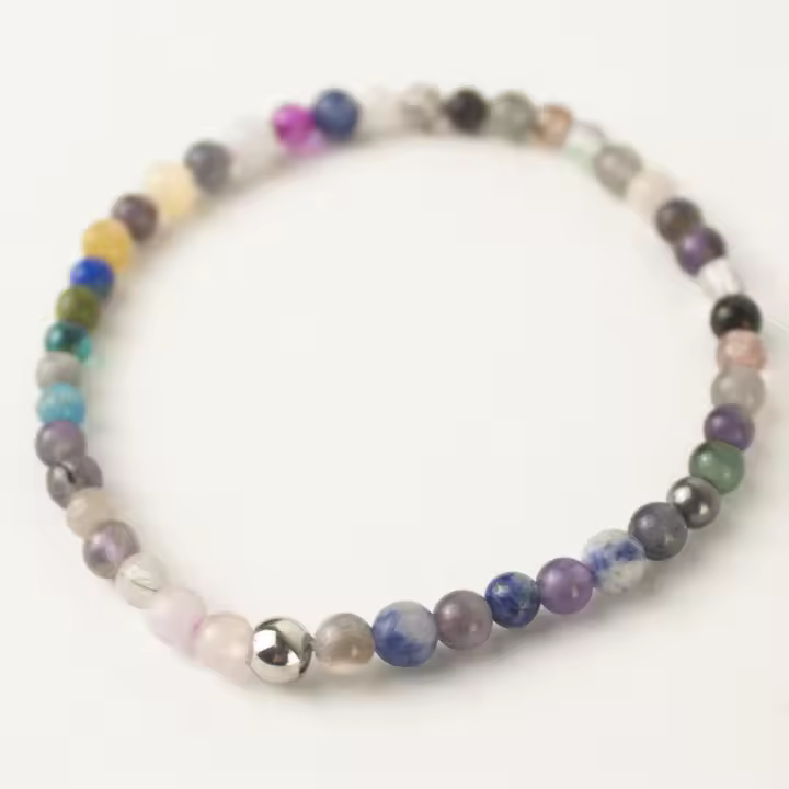 Pulsera de Minerales Naturales | Amatista, Cuarzo, Lapislázuli, Turmalina y Más | Energía Positiva y Equilibrio Espiritual - 1