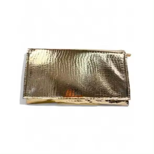TIMBOS Bolso Fiesta Tipo Sobre Textil Metalizado Oro 130347 - 1