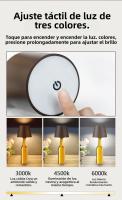 Lámpara De Mesa Inalámbrica LED Para Botella De Vino 3 Colores Regulables a Medida Recargable Por USB Luz De Ambiente Táctil Impermeable Para Comedor - details 2