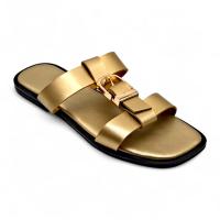 Calzados soraia, Sandalias Planas de Mujer con Punta Cuadrada, Diseño Elegante con Hebilla Decorativa, Estilo Minimalista y Sofisticado, Calzado Abierto para Verano, Ideal para Eventos, Paseos o Uso Diario Playa Metal Lazo Playa - details 4