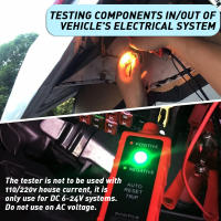 Prueba De Circuito Eléctrico Con Luz De Prueba 6-24V DC Identificador De Continuidad Polarity Automotriz Componente Electrónico - details 6