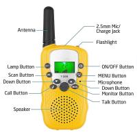 2024, Walkie Talkie para niños, paquete de 3, 3 millas de largo alcance, con linterna LCD retroiluminada para niños de 3 a 12 años, juguetes de Radio de 2 vías para niños y niñas W - details 1